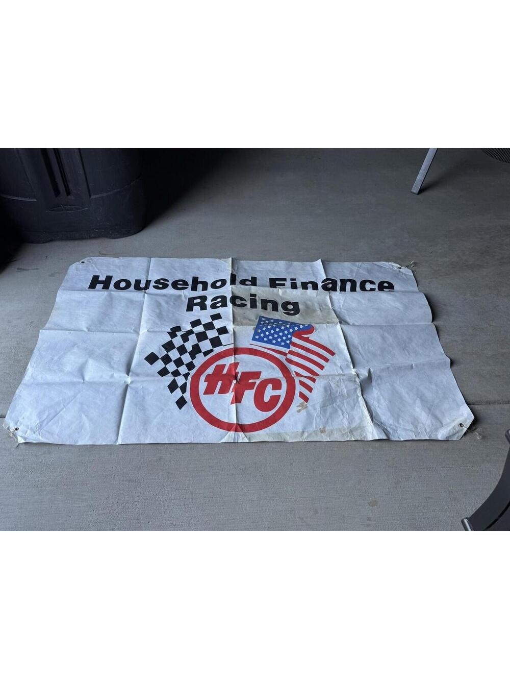 Vintage House Hold Finance Racing Banner 61x38 Inches